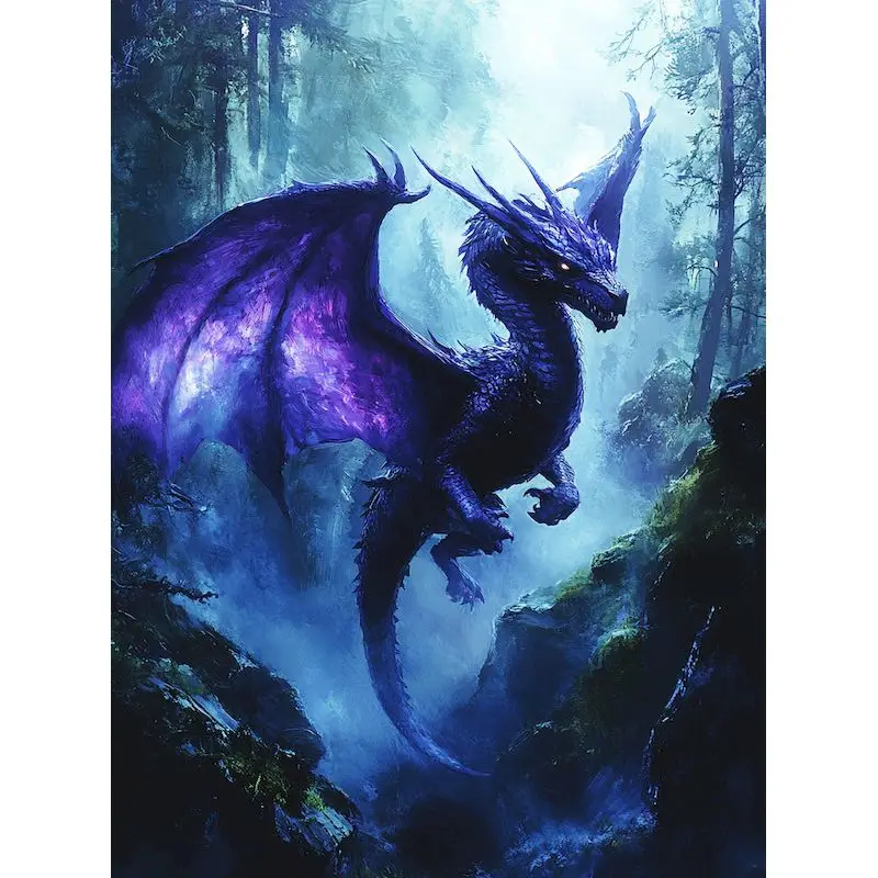 

GATYZTORY Oil Painting By Numbers Original Gifts Pictures By Number Black Dragon Coloring By Numbers For Adults Home Decor