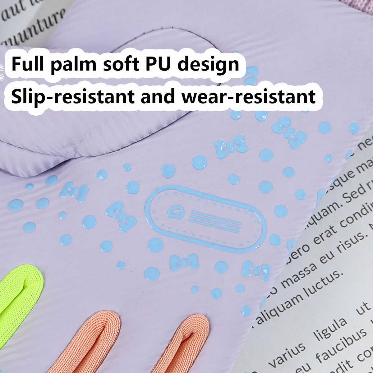 أطفال قفازات دافئة الخريف الشتاء الكرتون سانريو بنين بنات لطيف الكرتون في الهواء الطلق عدم الانزلاق قفازات ركوب الخيل #3