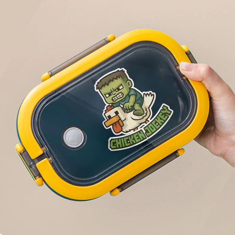 Minecraftes Pixeles Bento صندوق الغداء Kawaii الكرتون المطبوعة الاطفال علب الاغذية سعة كبيرة حاويات تخزين المواد الغذائية هدايا الأطفال #5