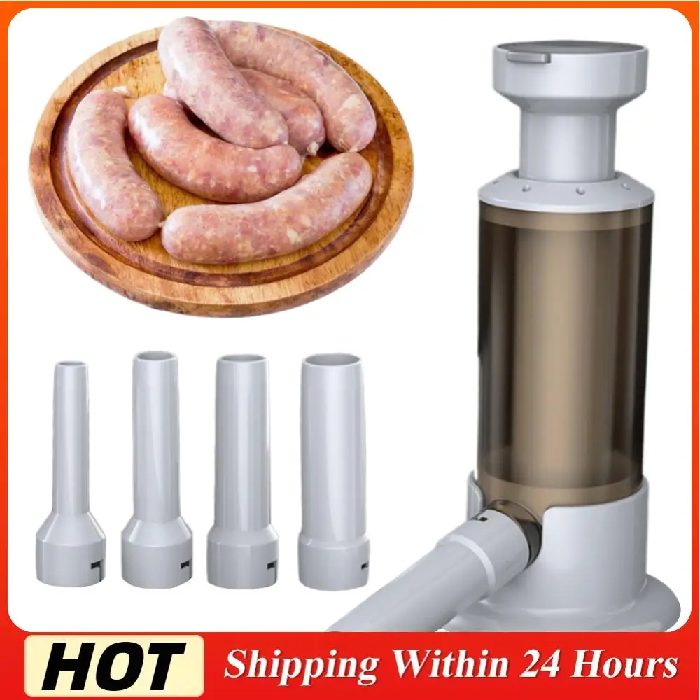 

Машина для начинки колбас с 4-размерными трубками для начинки, горизонтальная машина для изготовления колбас, шприц для наполнения колбас для коммерческого домашнего использования