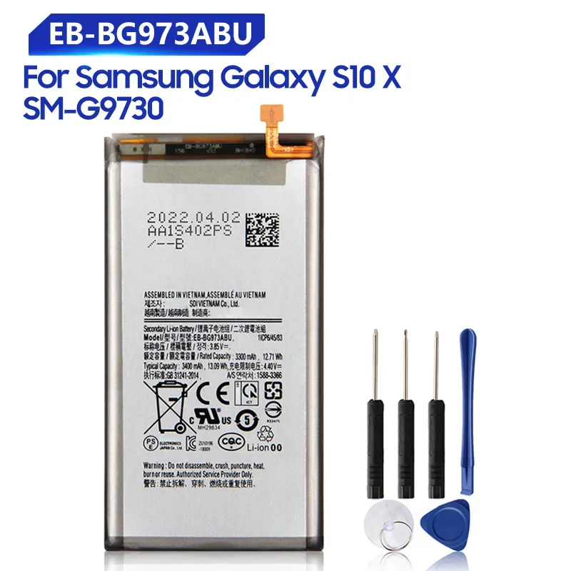 Bateria zapasowa EB-BG973ABU do SAMSUNG Galaxy S10 X SM-G9730 S10 EB-BG973ABE akumulator do telefonu 3400mAh