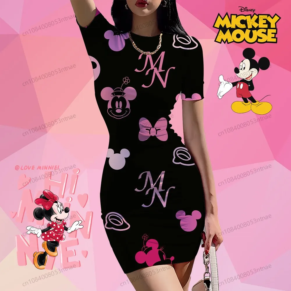 

Women's Hip Dress 3D Print Disney Mickey Mouse Streetwear 2025 New Womens Dresses Leisure High Quality Holiday Outfits Fashion