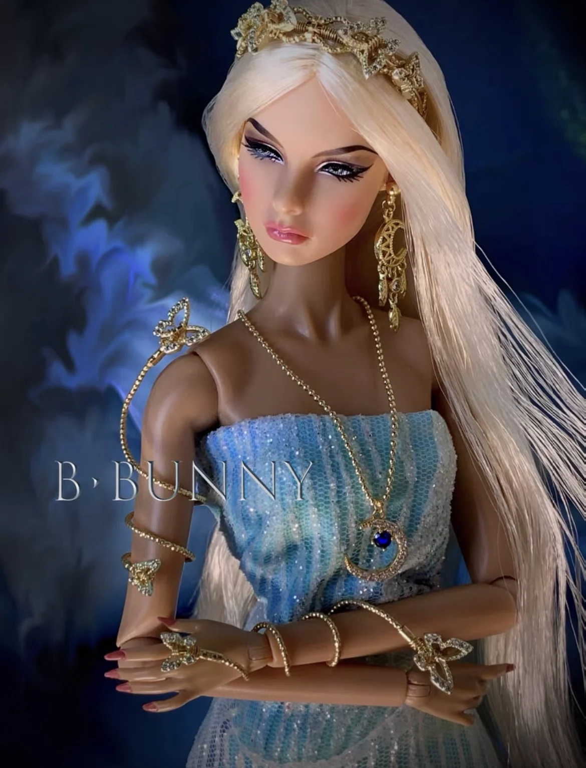 Doll jewelry 1 6 scale dolls accessories tiara, earring 1 pair, necklace, bracelet, arm band free shipping