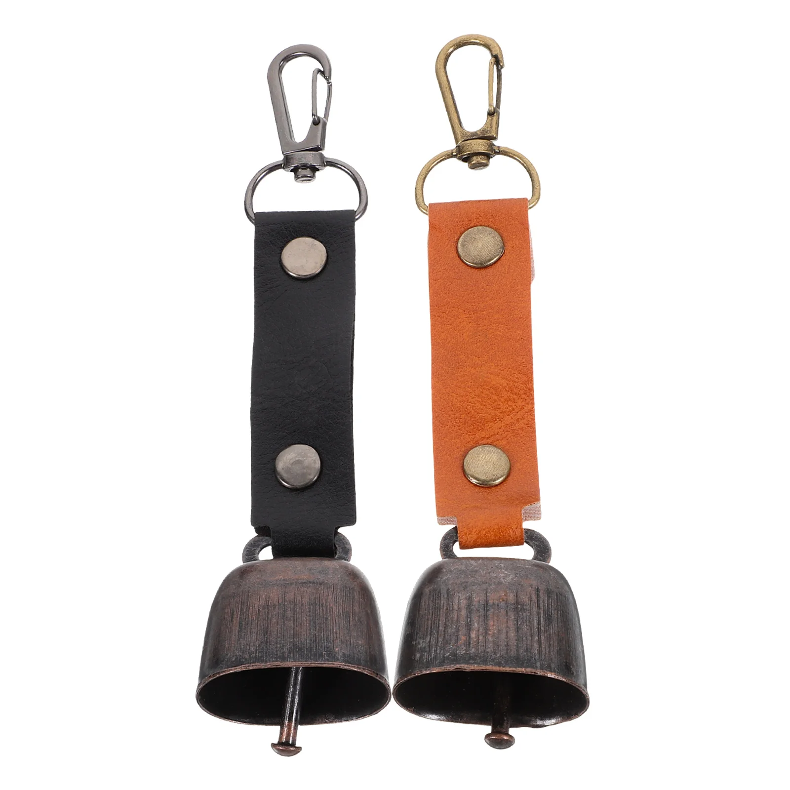 2 Pcs Outdoor Bell Pendant Cow Bells for Pets Camping Small Key Chain Accessories Traveling Aluminum Alloy Hanging Bear Hiking