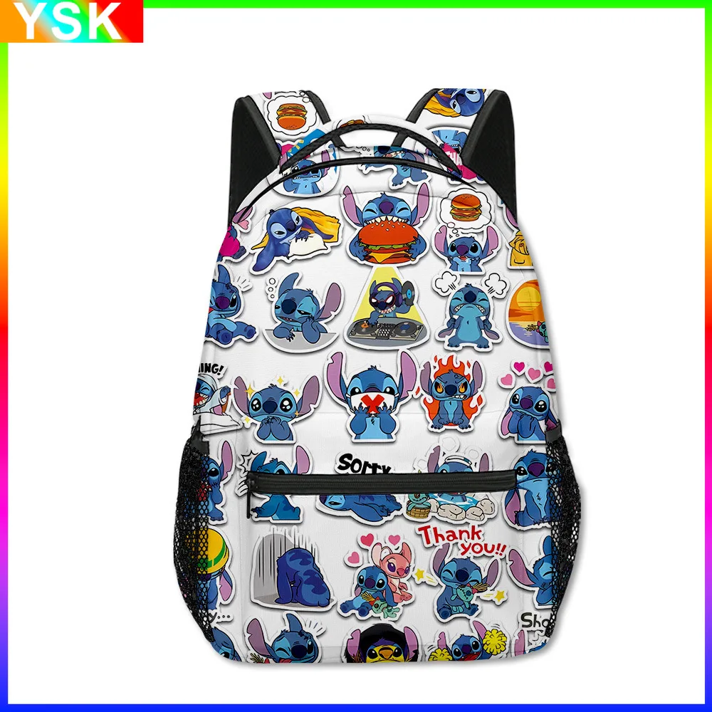 

MINISO Disney 3D Digital Printing Stitch Elementary School Animation Backpack Cartoon Large Capacity School Bag The Best Gift