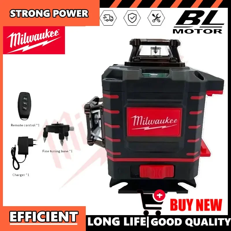 Livella Laser Verde Milwaukee Tool Degree a Croce Verticale 360° con Raggio Verde Orizzontale e Verticale, Batteria Ricaricabile