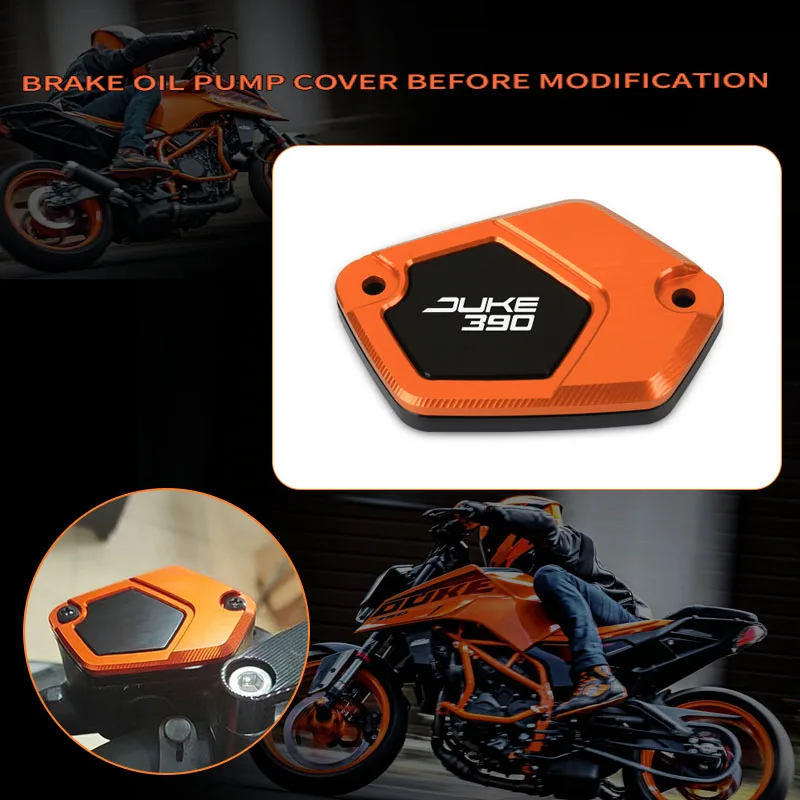 Fit For DUKE390 DUKE250 DUKE 250 390 2024 2025 Motorcycle CNC Front Brake Fluid Reservoir Oil Cup Cap Master Cylinder Cover