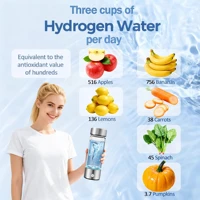 Bouteille Générateur d'Eau Hydrogénée Portable Rechargeable, Tasse Ioniseur d'Eau Alcaline Électrique, Gobelet de Soin Santé Riche en Hydrogène 4