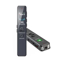 V76 128GB Digital Voice Recorder Bite Rate 1536kpbs Voice Activated Audio Recording Noise Reduction with Playback MP3 Music Play