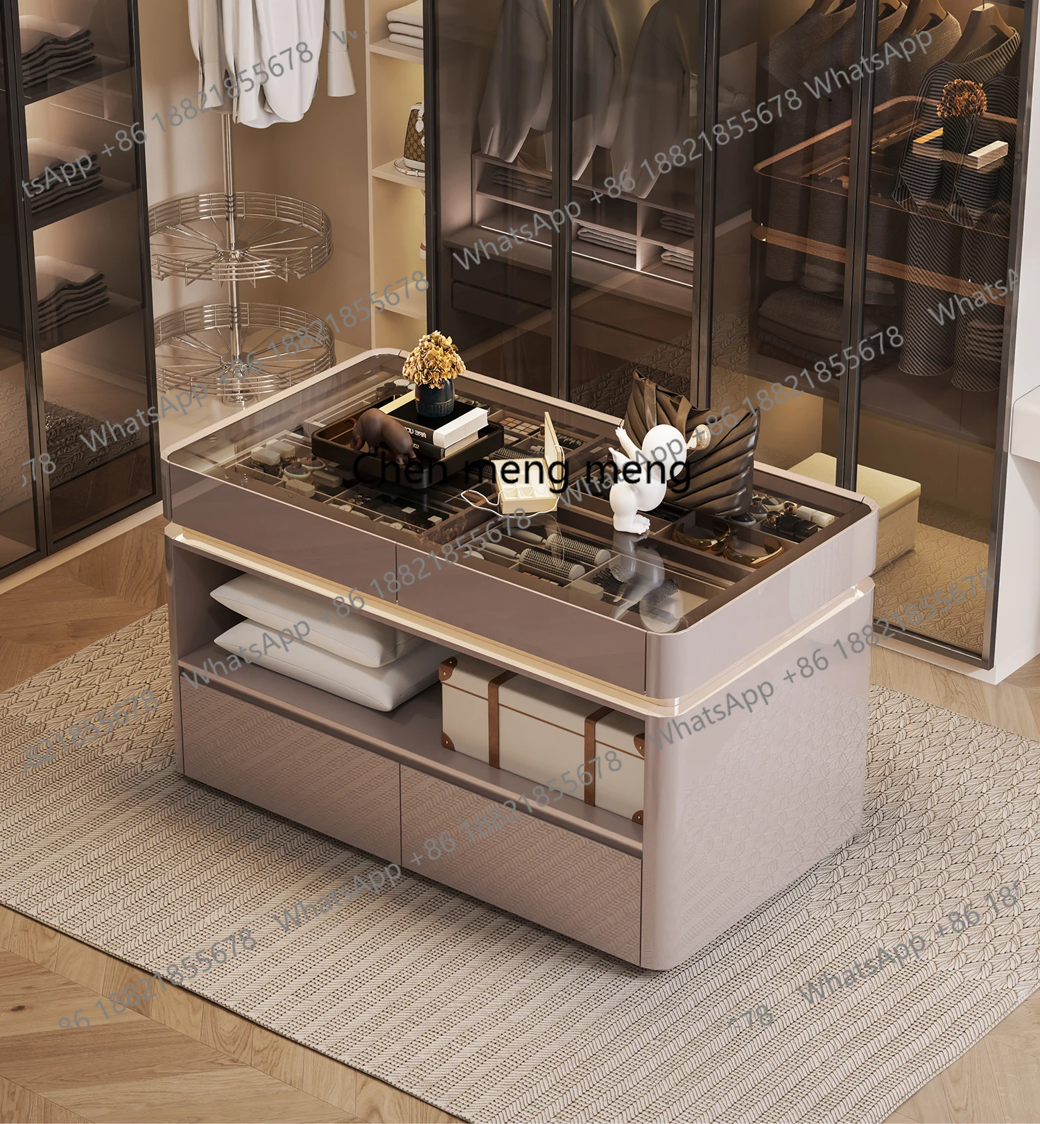 

Italian light luxury floor-to-ceiling jewelry cabinet, cloakroom, Nakajima, chest of drawers