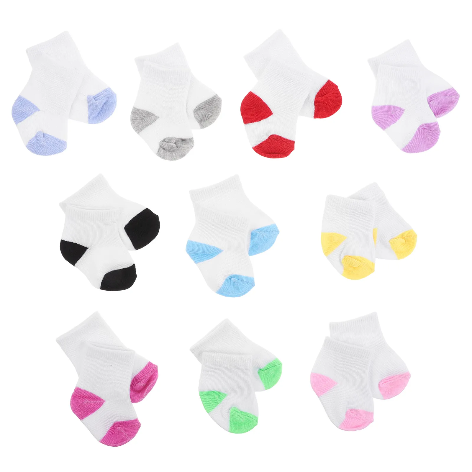 

10Pairs 18 Inch American Baby Mini Socks Dress Up Costume Accessories for Role Play Clothes Outfit Collection Set