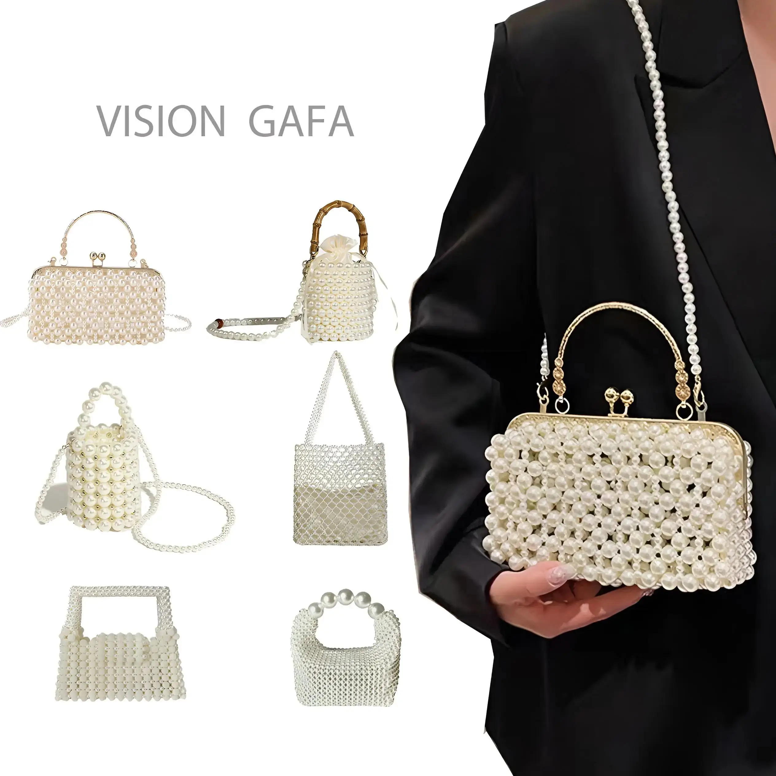 

2025 Party Purses Versatile Cute Handbags Designer Luxury Handmade Mini Lunch Bag Pearl Ladies Evening Party Crossbody Bags
