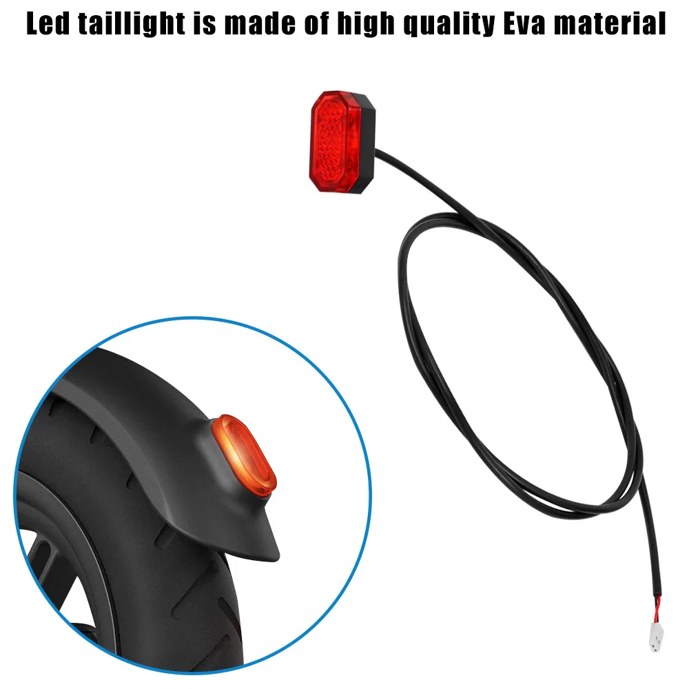 Electric Scooter Tire Splash Four-hole Fender with Rear Taillight Set Back Guard for 4 Screw Hole-Mudguard Tail Light Repair Par