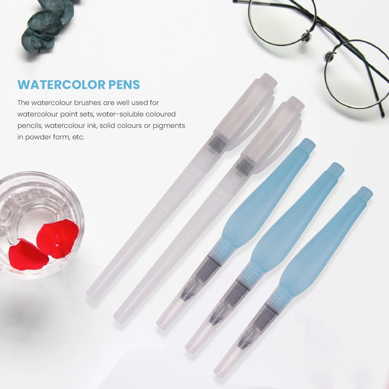 مجموعة أقلام فرشاة مائية بخزان مياه ، أقلام للرسم بالألوان المائية ، 9 * *