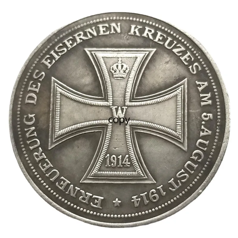 1914 Germany Mark Commemorative Coin Silver German ww2 Coins Collectibles Freemason Original Old  COPY