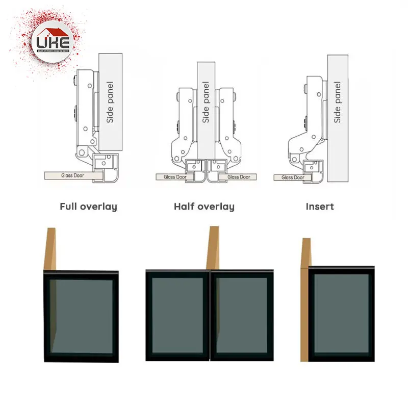 UKE Glass Front экструдированная квадратная алюминиевая дверная рама шкафа со встроенной ручкой