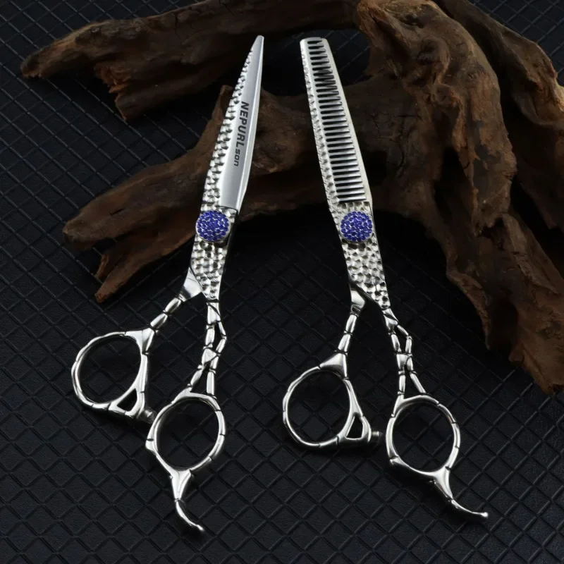 

6'' Gem Steel Silver Cut Hairdressing Scissors, Haircut Thinning, Barber Cutting Shears, Professional