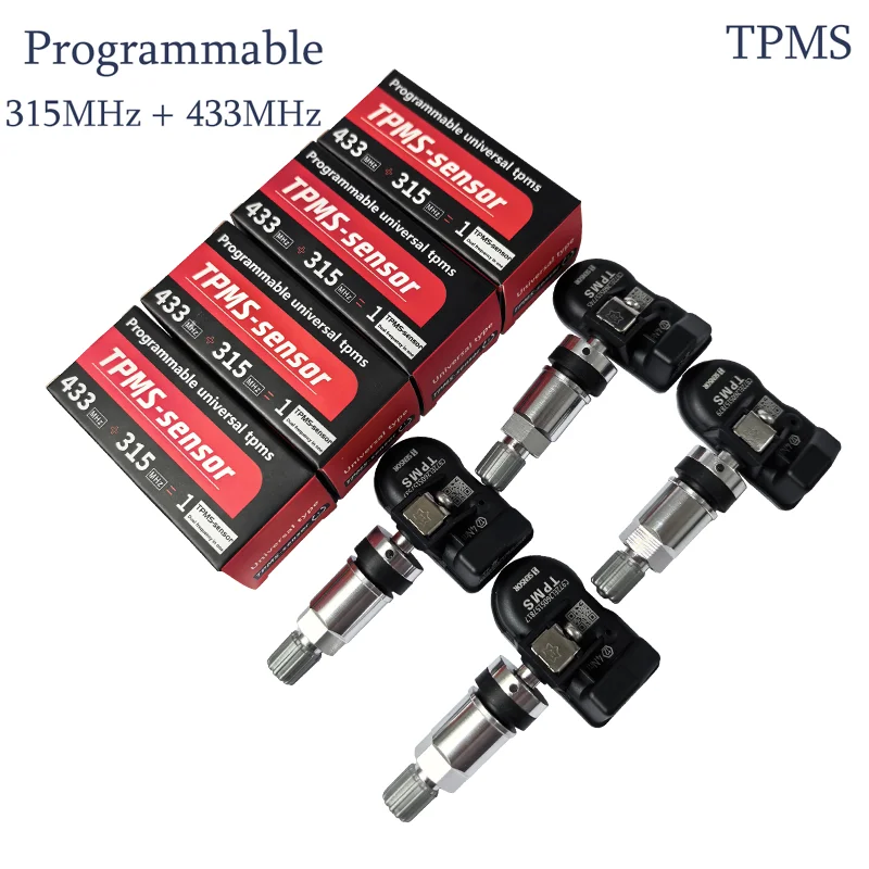 Programable TPMS Sensors 2 in 1 315MHz+433MHz Support Programing with TS501 TS508 TS601 TS608 ITS600E MK808TS MK808S-TS MP808TS