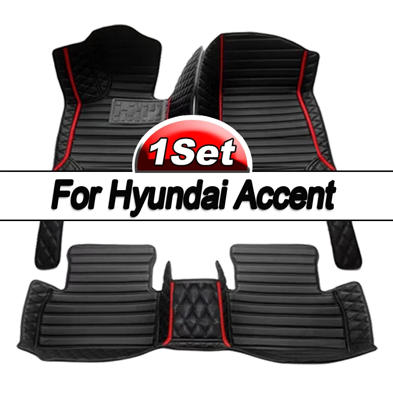 

Car Floor Mats For Hyundai Accent Verna Super Pony Brio Dodge Attitude MC MK3 2006~2011 Leather Mat Rugs Carpets Car Accessories