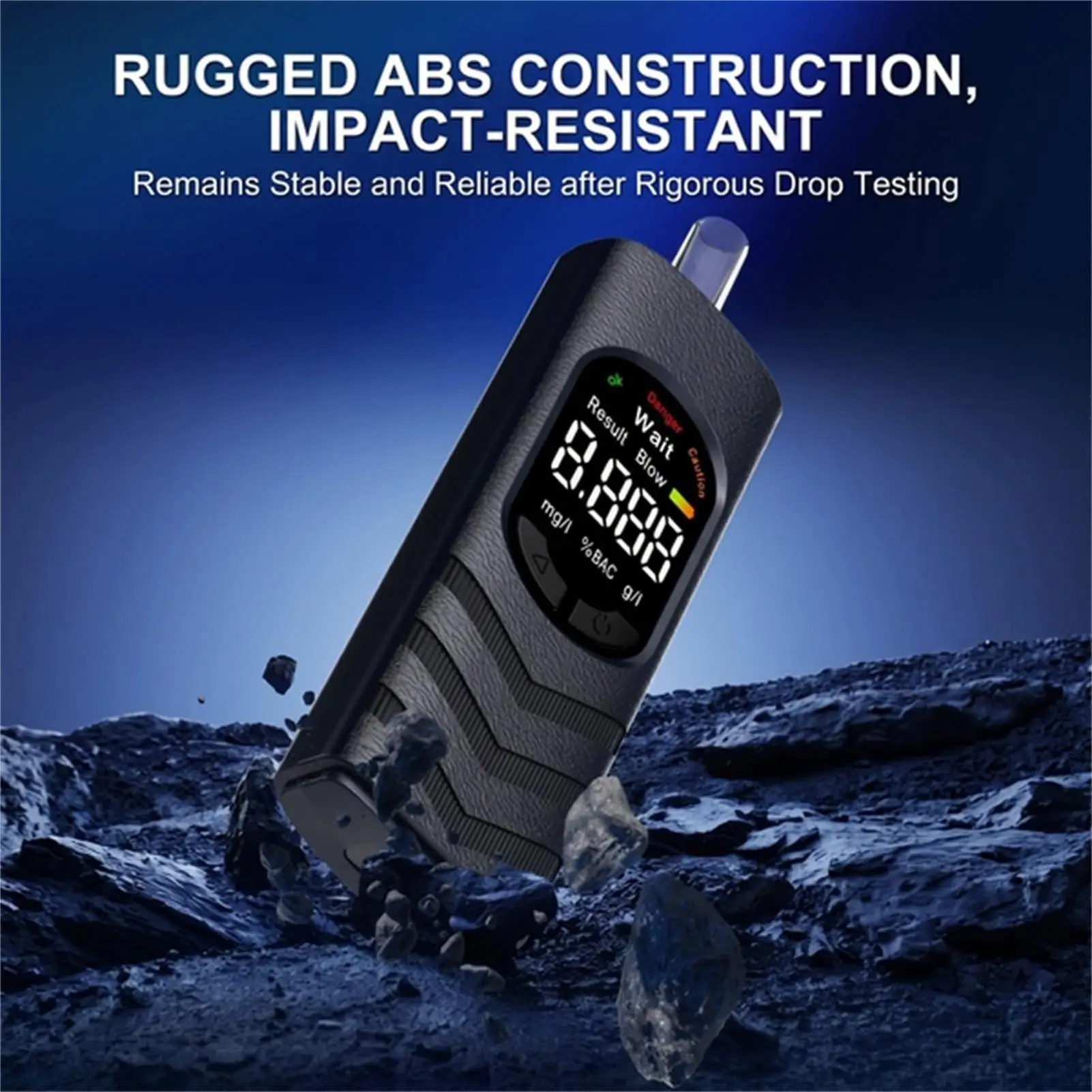 Digital Alcohol Tester Professional Alcohol Detector Breathalyzer Alcotester LCD Display Drunk Driving Test for Home Parties