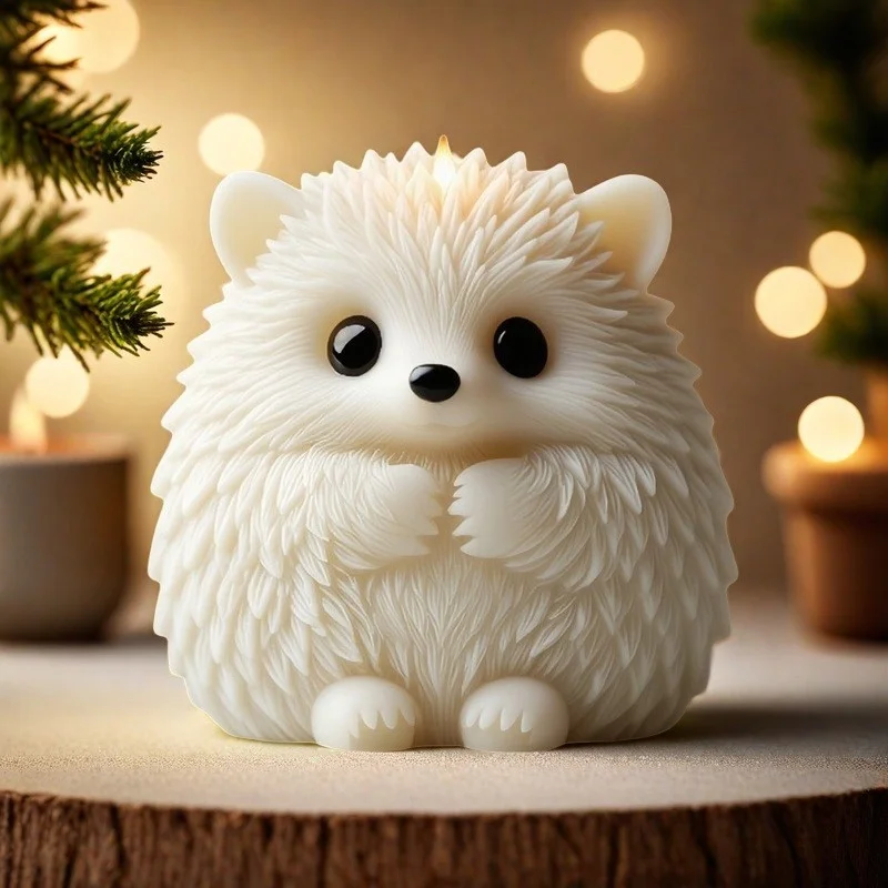 3D Hedgehog Silicone Mold, Realistic Candle, Soap, Resin Handmade Mold Suitable for Wedding, Birthday, Halloween,