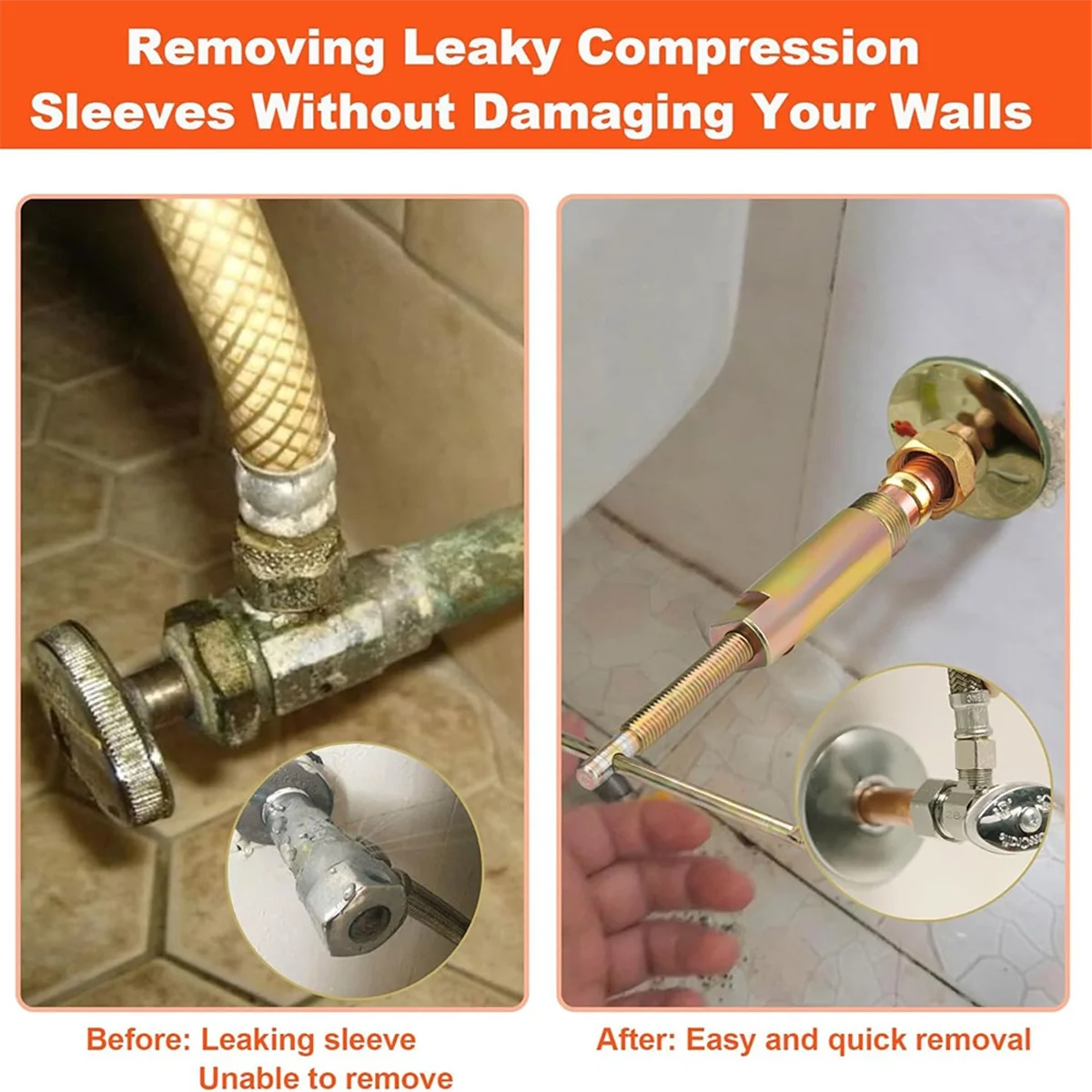 Новый инструмент для снятия компрессионных втулок, съемник наконечников для компрессионных фитингов 1/2 дюйма, инструмент для снятия компрессионного кольца, труба