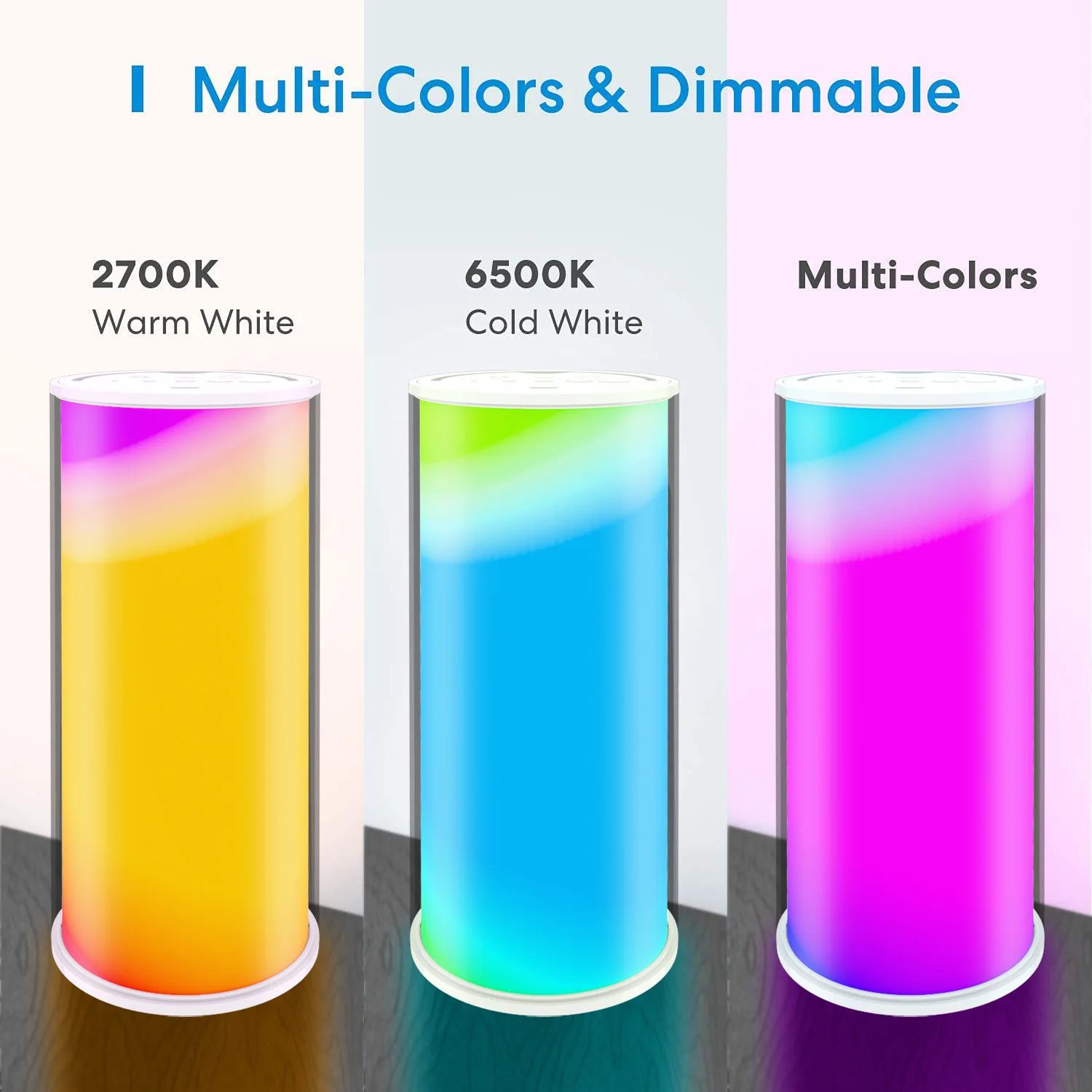 Tuya Smart WiFi Table Lamp RGBW Dimmable 12LED Light Touch Control Bedside Night Light Smart Life Control Via Alexa Google Home