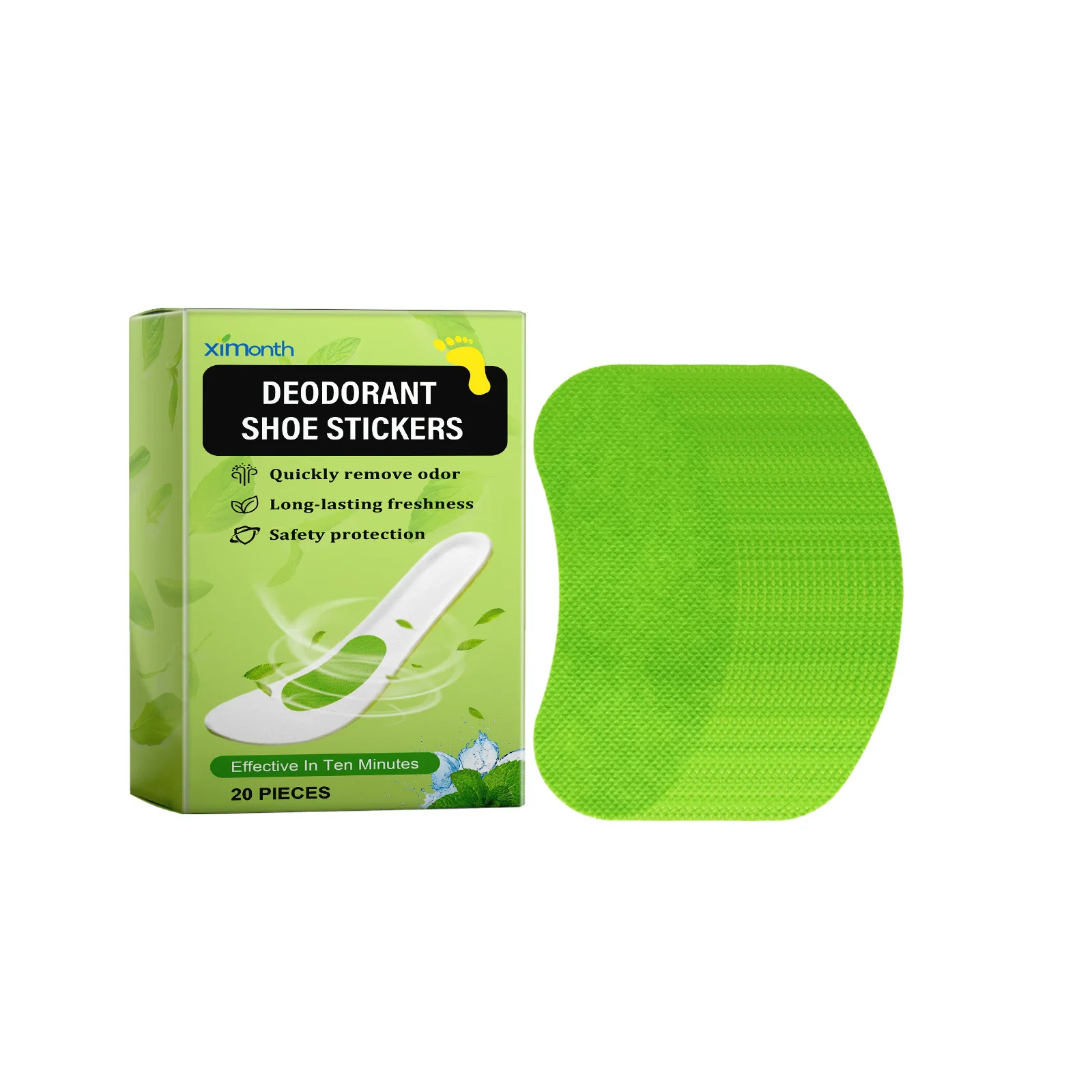 Shoes Deodorant Patch Sneaker Smell Fresh Foot Anti Odor Sweat Absorbing Breathable Antibacterial Sterilization Invisible Insole