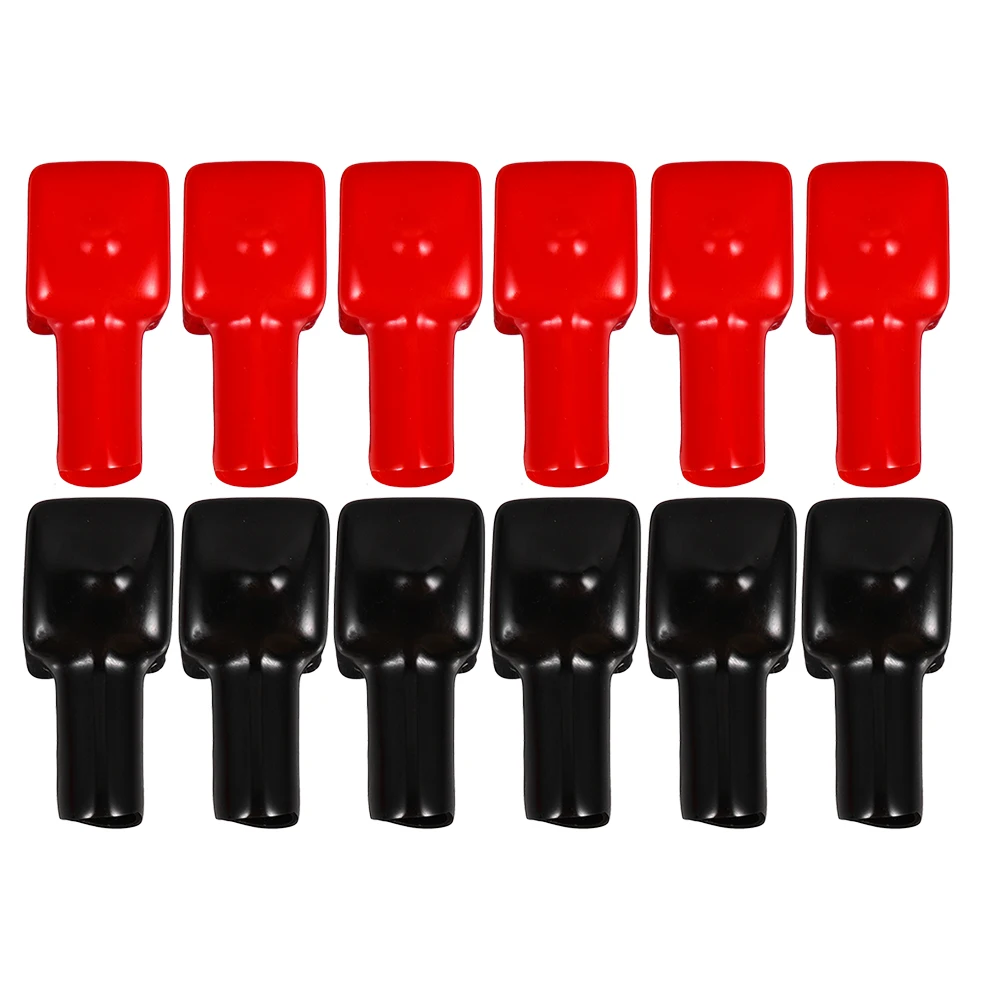 

12PCS Terminal Protectors Cable Connector Covers Auto Pile Protection Cap Temperature Resistant Safety Assurance Truck