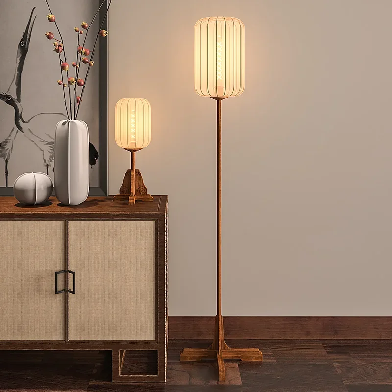 

New Chinese style floor lamp, Zen inspired tea room, antique style study, living room, bedroom, bedside floor lamp