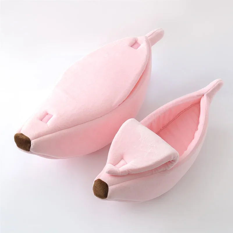 Banana Shaped Deep Sleep Pet Nest Warm Winter Cat Bed Indoor Soft Small Dog Cat Sleeping House Furniture view 6