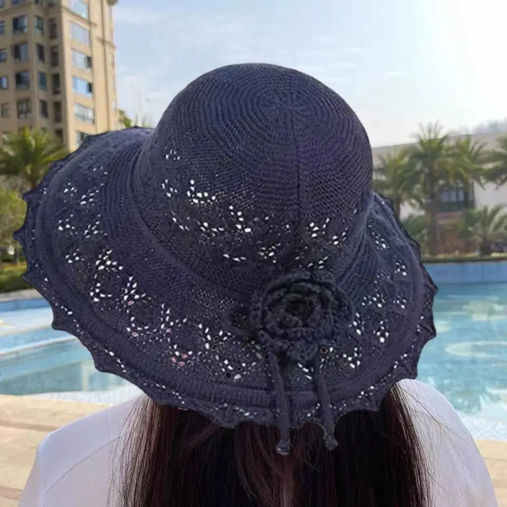 Spring Summer Foldable Sunshade Hat Lady Girls Fisherman Hat Buckets Hat Sunscreen Cap Outdoor Beach Adjustable Cap Women Hat