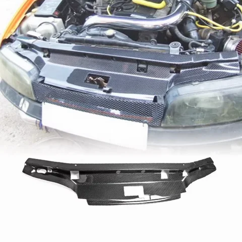 For Nissan Skyline R33 GTS Spec 1 Only Carbon Fiber Cooling Panel GD Style Tuning Engine Part Interior Radiator Cover Bonnet Kit
