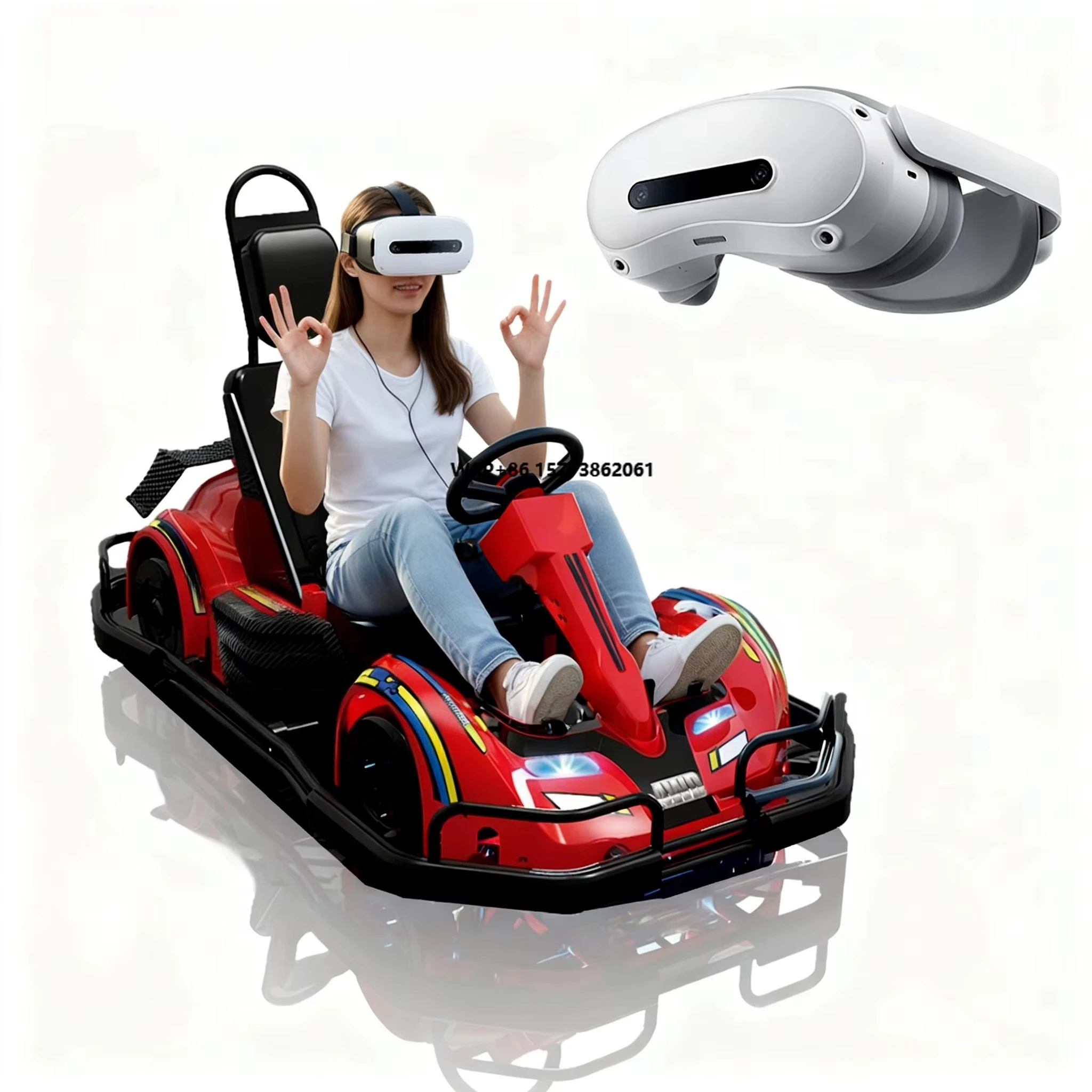 VR Hot Sale Original Metal Go Karting Adults Kids Indoor Amusement Park Racing Battery Powered Electric Go Kart