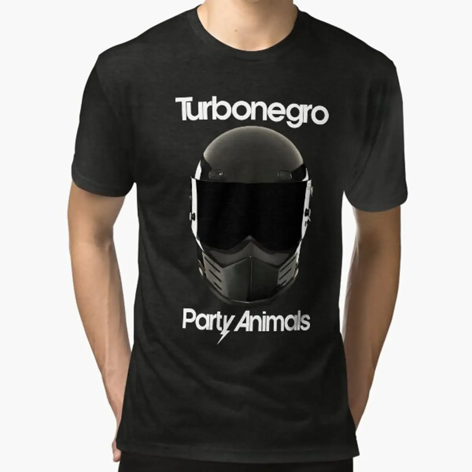 TURBONEGRO PARTY ANIMALS Tri blend T Shirt vintage Washed designer clothes Slightly Casual Soft Unisex streetwear