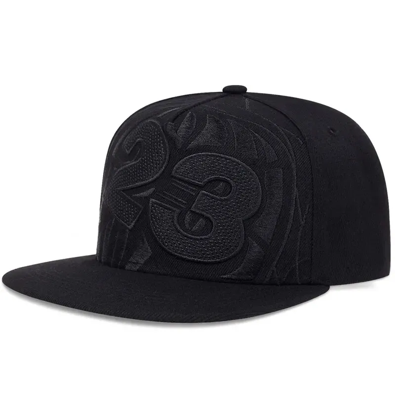 Unisex 23 wyszywane litery do koszykówki czapki hip-hopowe regulowane baseballówka w stylu Casual czapki kapelusz przeciwsłoneczny