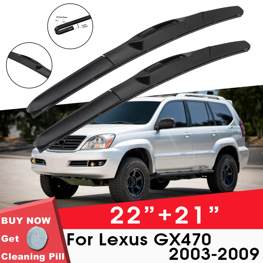 Car Wiper Blade Front Window Windshield Rubber Silicon Refill Wiper For Lexus GX470 2003-2009 LHD RHD 22\