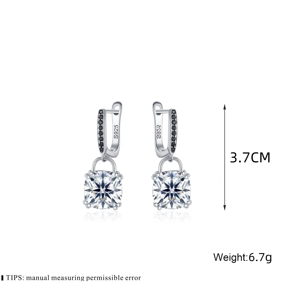 Black Awn 2026 New Hoop Earrings for Women Classic Silver Color Trendy Spinel Engagement Jewelry I323