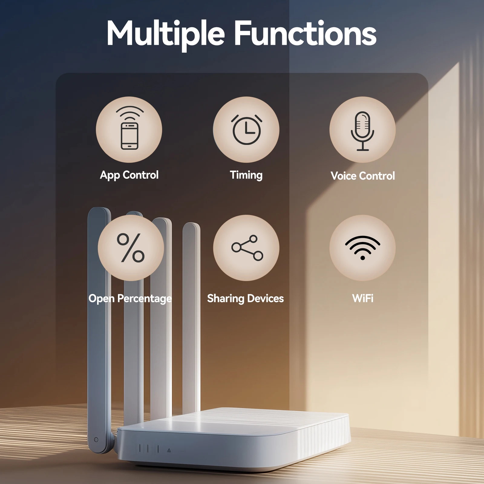 BSEED WIFI Air Conditioner Thermostat Smart Temperature Controller 3-Speed LED Touch Screen Tuya Alexa Google Home Voice Control