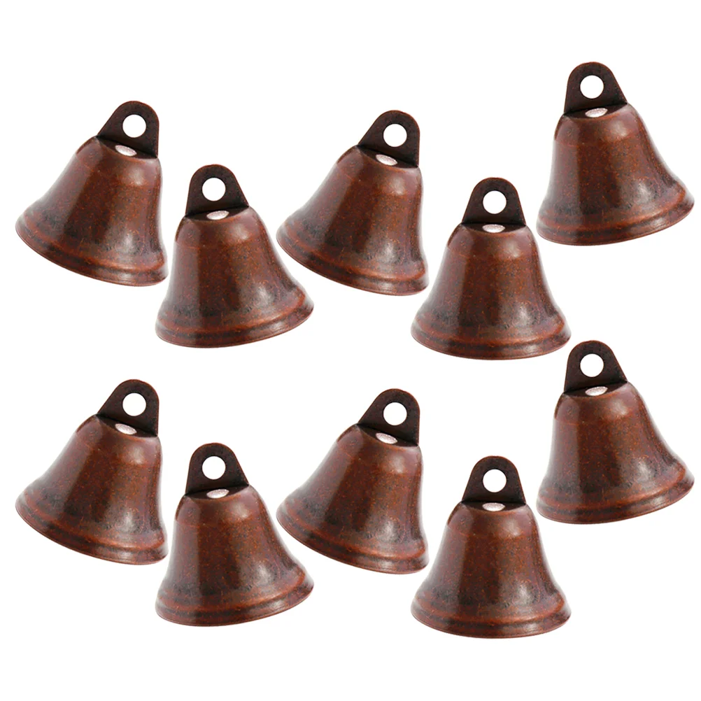 10 Pcs Vintage Bell Charms 30mm Rustproof Metal Chimes Craft Decorative naments Christmas Tree Hanging Decor Festival Party