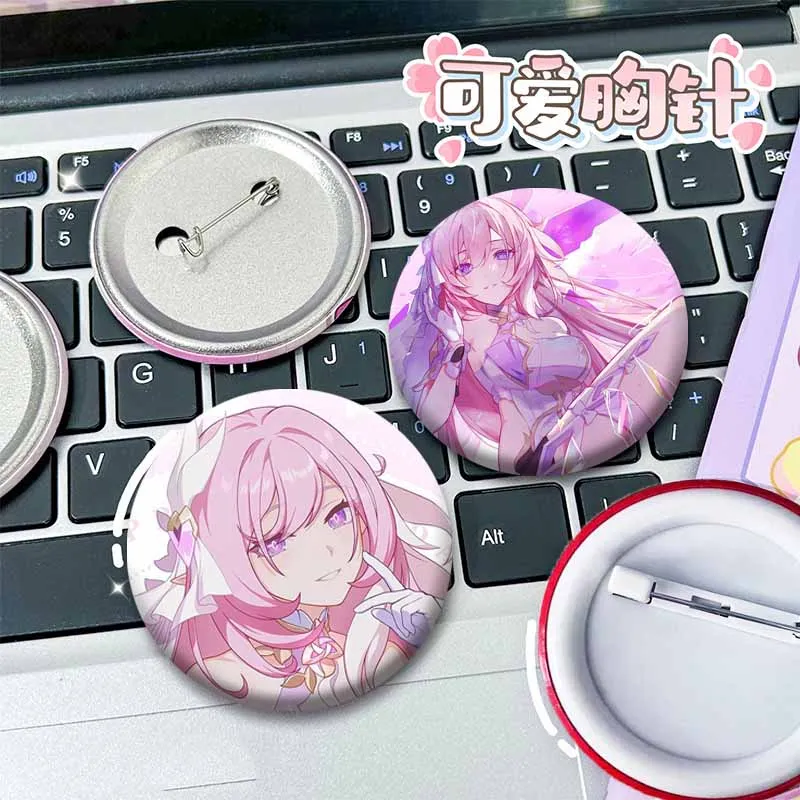 ผลกระทบ Honkai 3rd เคลือบ Pins การ์ตูนไอคอน Badge รอบเข็มกลัดกระเป๋าเป้สะพายหลังเสื้อผ้าเครื่องประดับแฟนของขวัญ