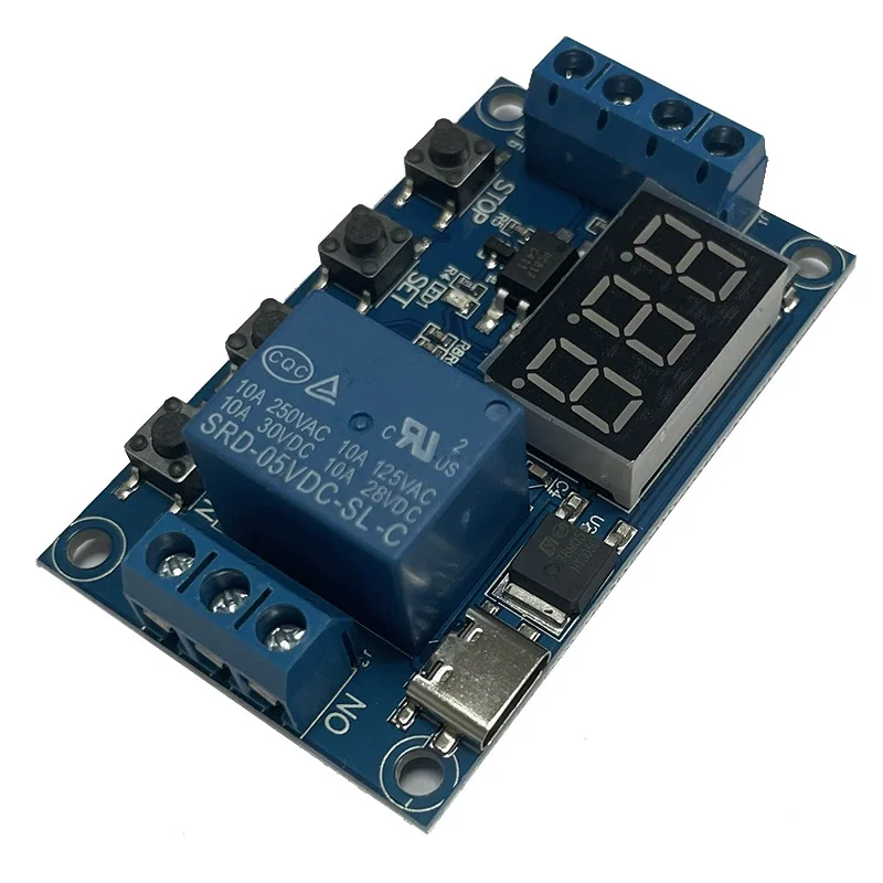One-way Relay Module Delayed Power Off Disconnect Delay Cyclic Timing Switch BeltUSB