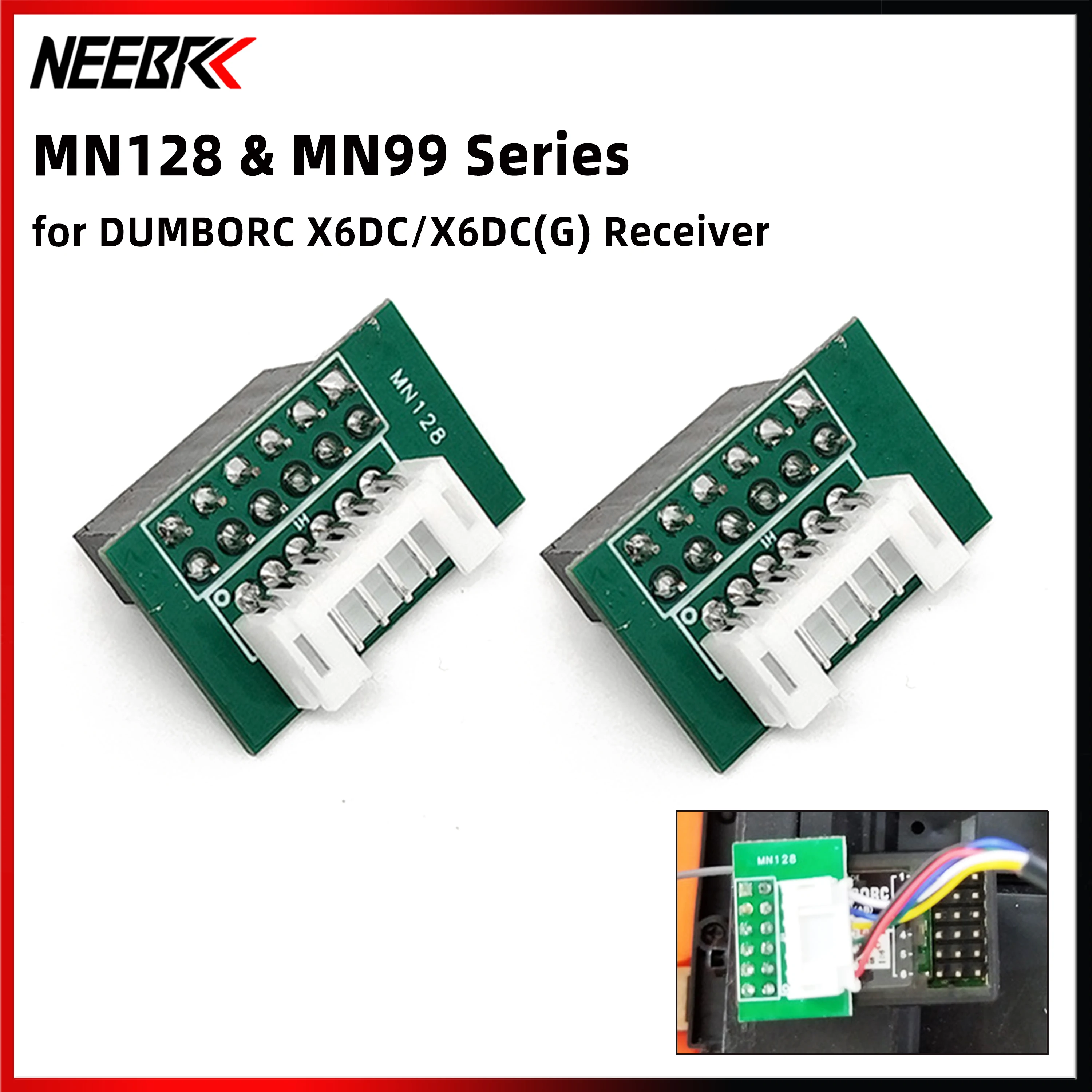 NEEBRC MN99S MN82 MN78 MN98 MN168 MN128 RC Car Lamp Light Set Adapter Plug for DUMBORC X6DC Receiver Part Universal Accessories