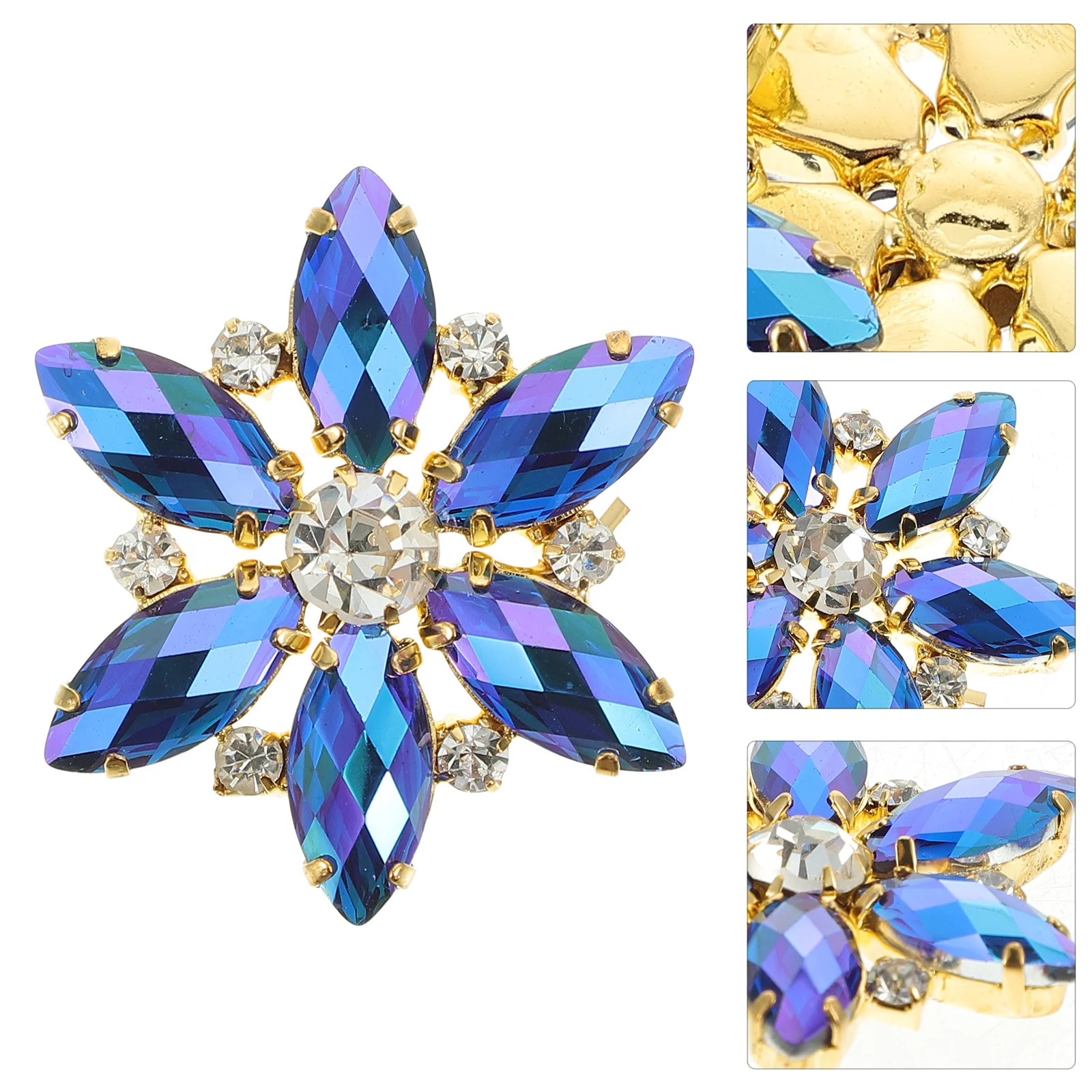 

1Pair Elegant Crystal Flower Shoe Buckles Unique Design Detachable Rhinestone Shoe Clips for Women Crystal Shoes Clip