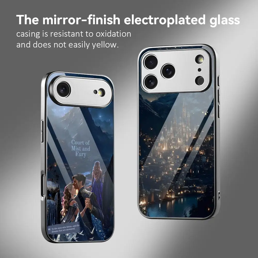 Новый чехол для телефона A Court Of M-Mist And Fury для iPhone 17 16 15 14 13 12 Pro Max Plus, противоударный, с гальваническим металлическим бампером