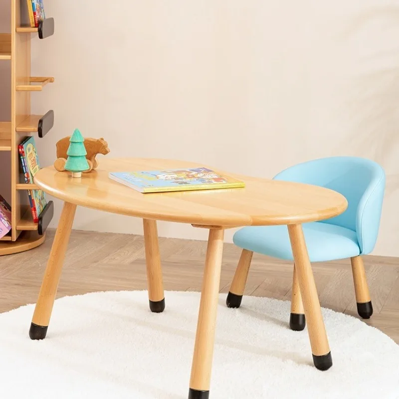 Solid wood peanut table, small writing and reading desk, lifting game table, kindergarten table