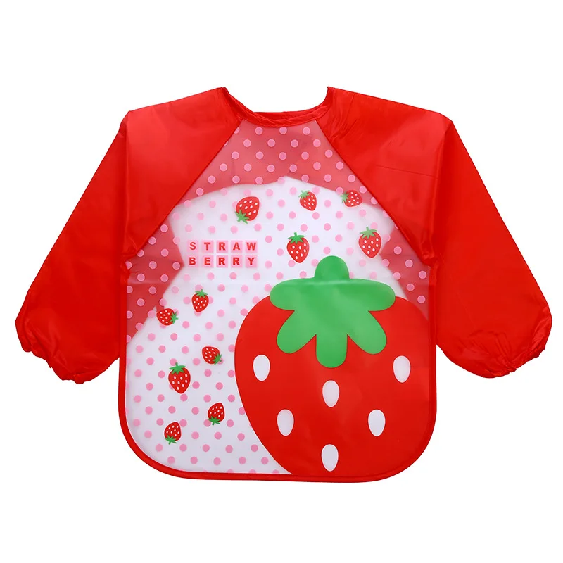 Long Sleeve Waterproof Baby Bandana Bibs EVA Kids Eating Drawing Apron Baby Self Feeding Cartoon Infant Newborn Towel Stuff