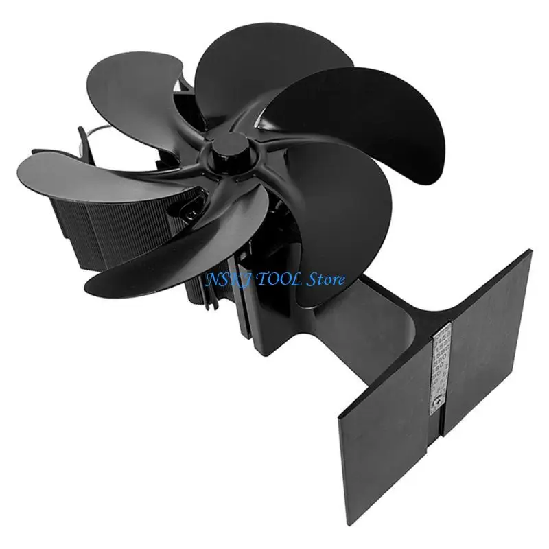 L8RC موقد مروحة الحرارة مدعومة لا يوجد كهرباء ضوضاء الحرة مروحة الموقد الدورة الدموية #4