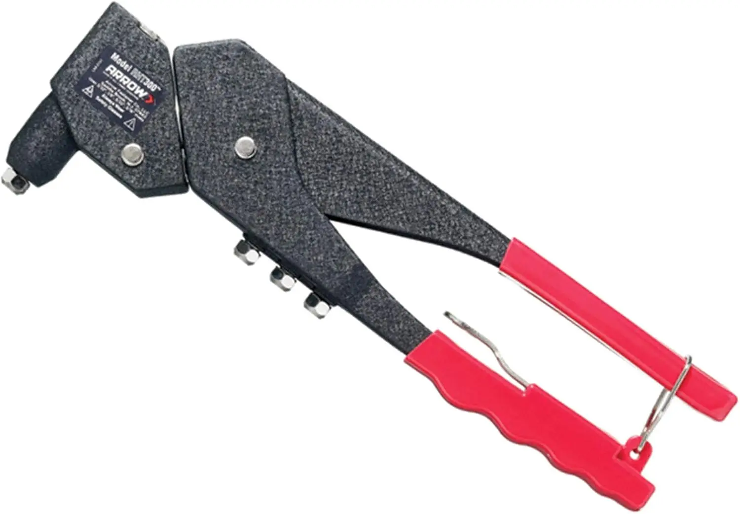 Arrow RHT300 One-Handed Rivet Tool for Metal, Fabric, Leather - Manual, Fits 1/8', 3/16', 5/16' Rivets