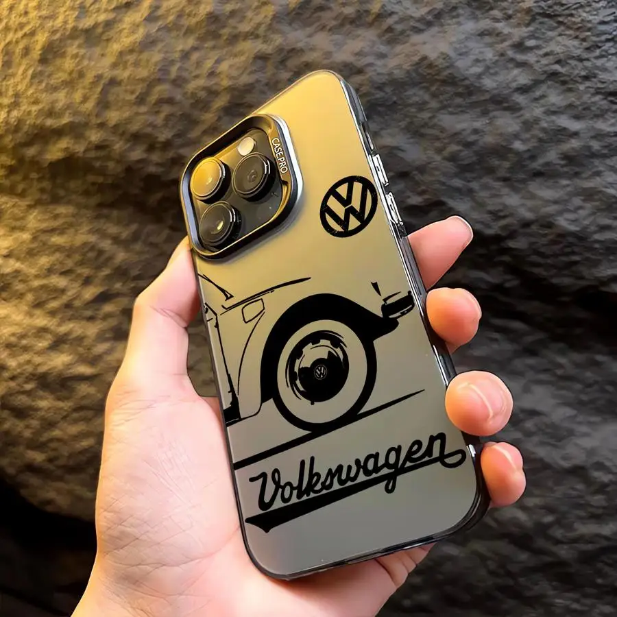 V-VW Cars Logo Phone Case for Apple iPhone 16 11 13 Pro 11 15 12 14 ProMax 15 14 16 12 Plus Funda Cover